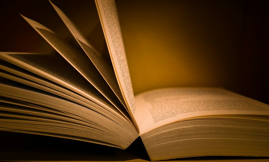 book pages with mystery plot